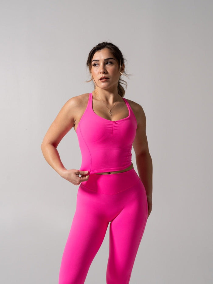 Poshknit Waist Tank - Hot Mess