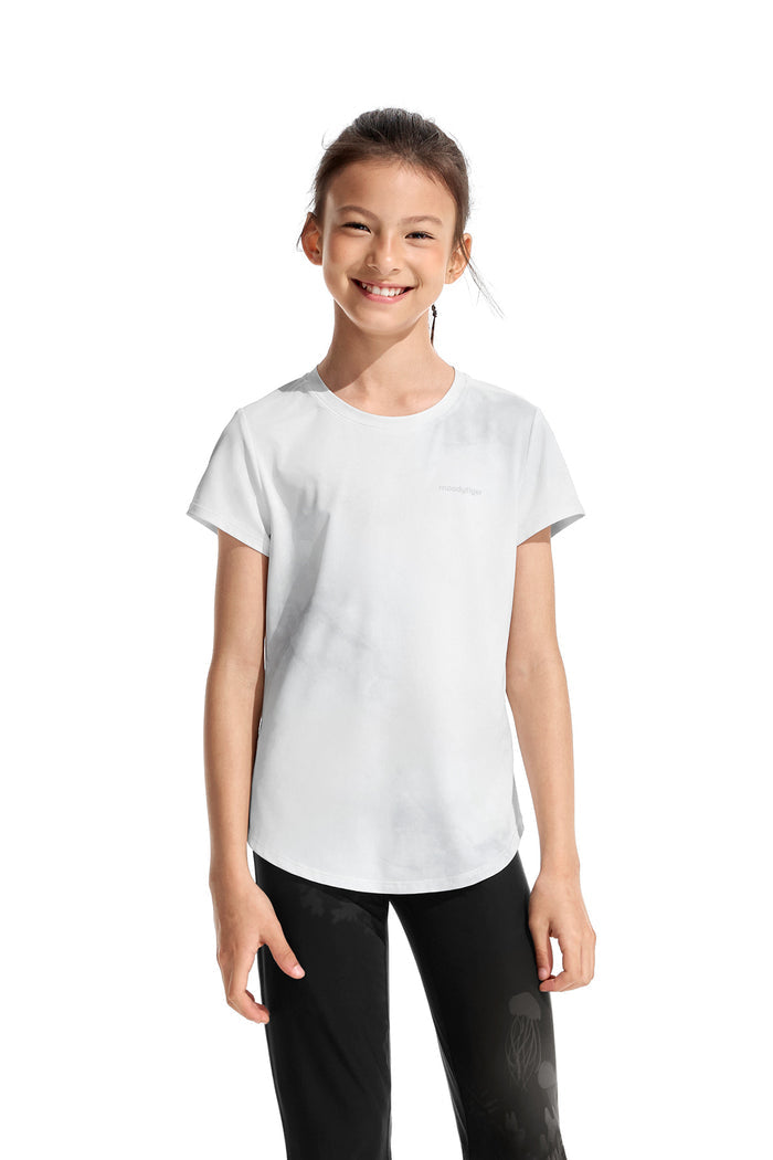 Printed Short Sleeves **Variegated White**
