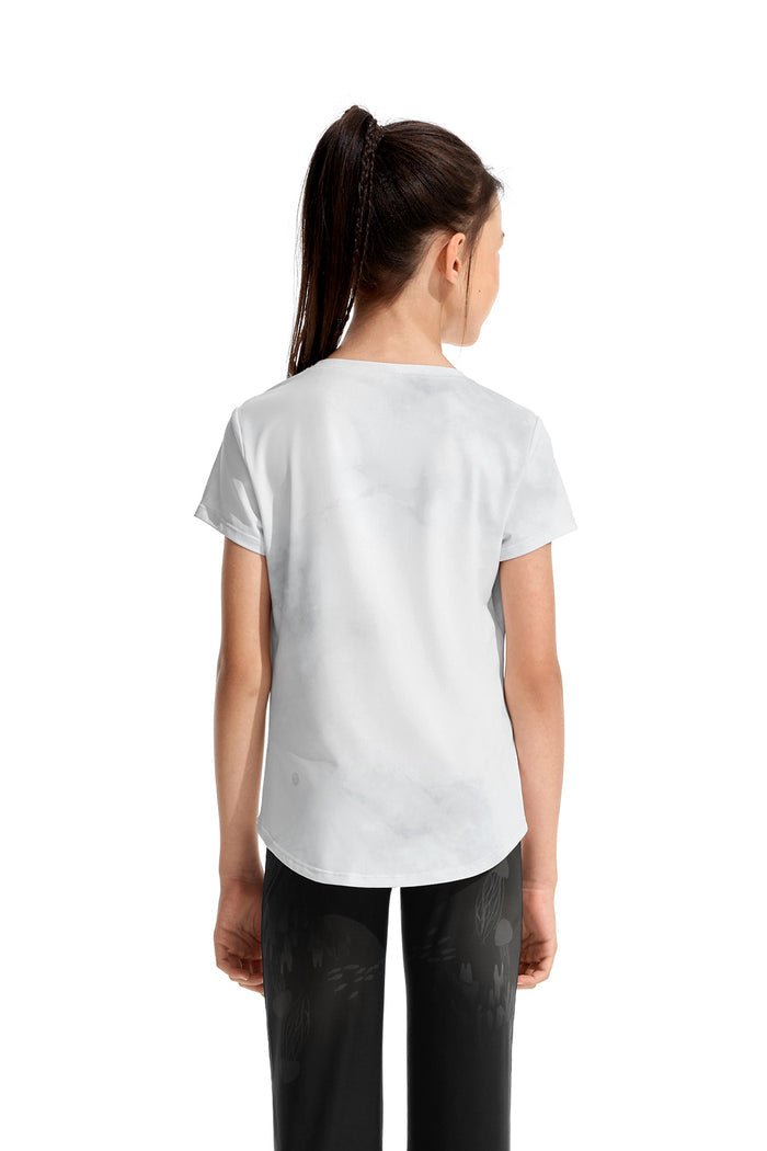 Printed Short Sleeves **Variegated White**