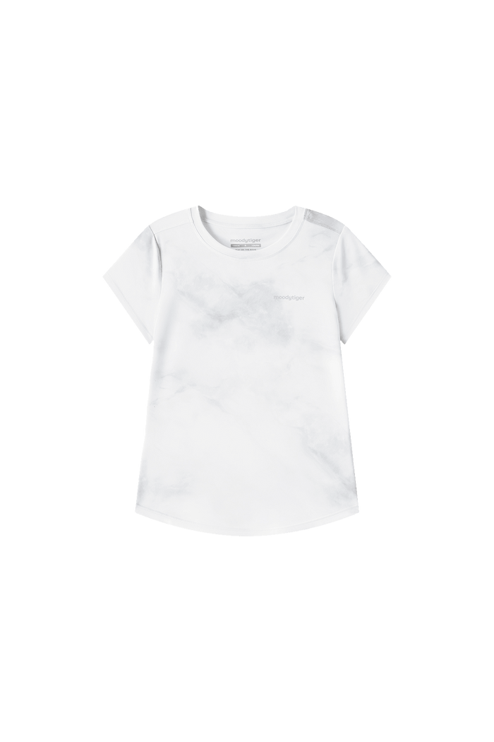 Printed Short Sleeves **Variegated White**