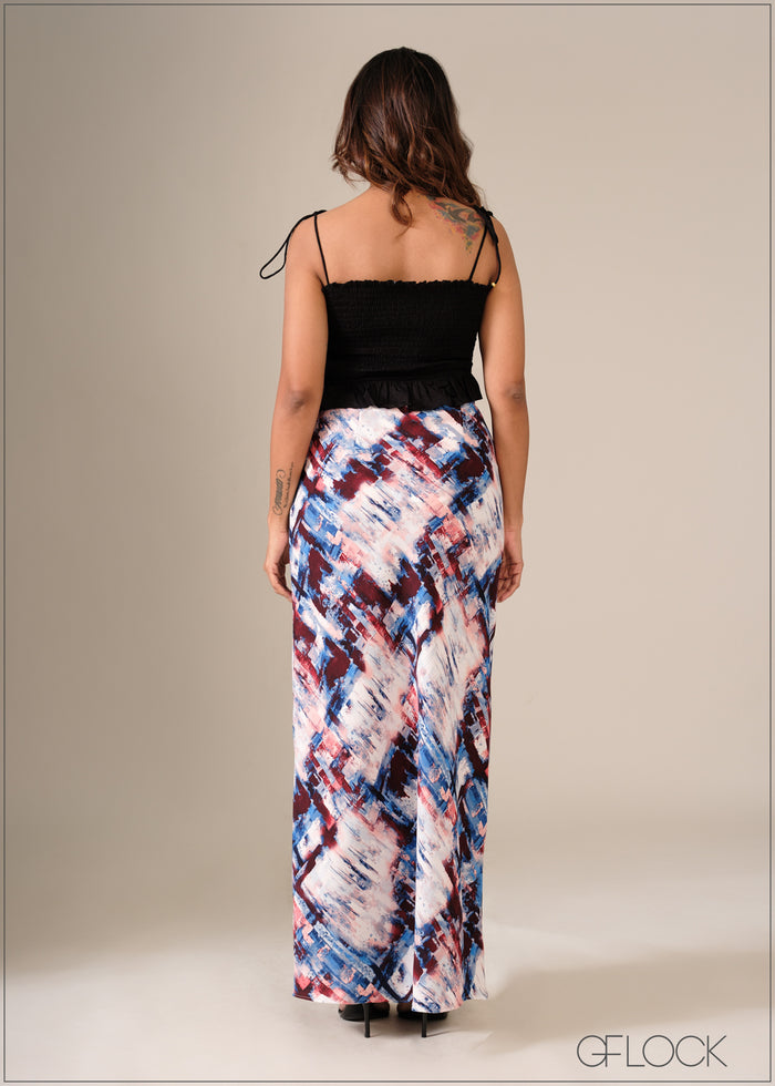 Printed Bias Skirt - 130326