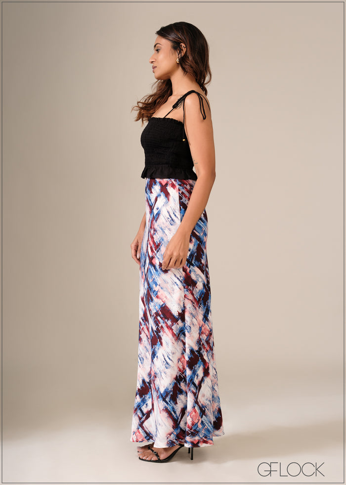 Printed Bias Skirt - 130326