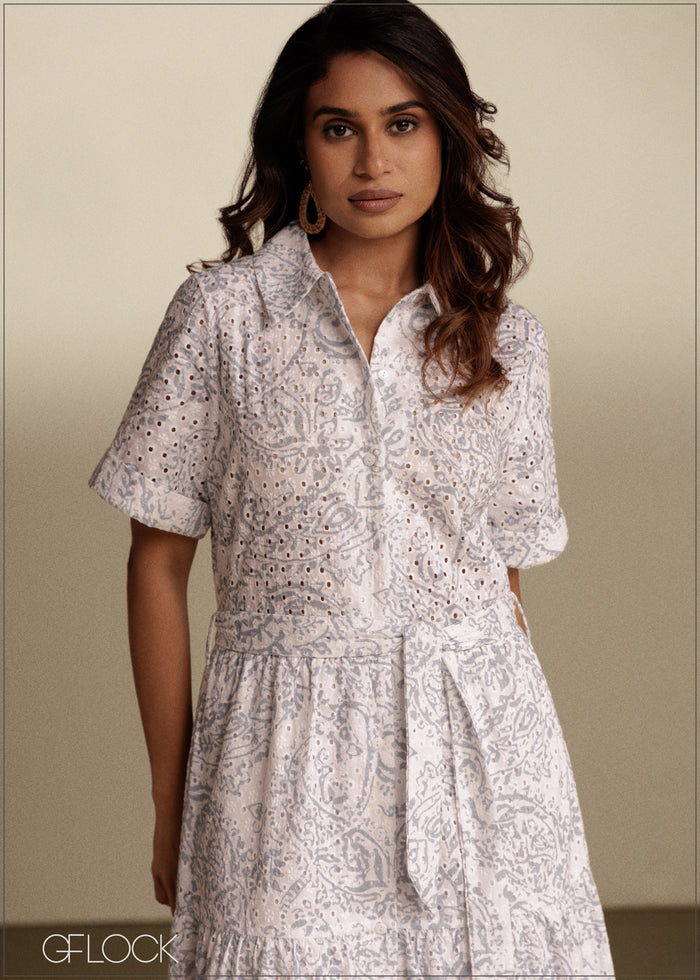 Printed Cutlawn Dress - women’s dress at GFLOCK Sri Lanka