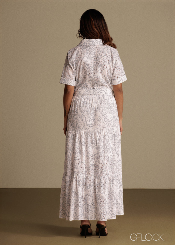 Printed Cutlawn Dress - women’s dress alternate view - GFLOCK Sri Lanka