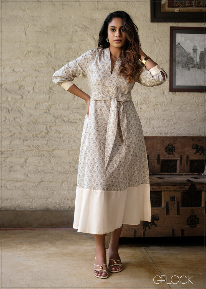 Printed Shirt Dress - 100826