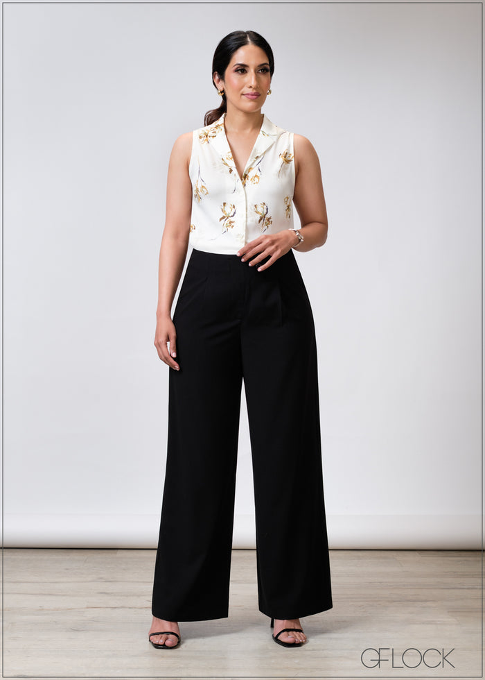Printed Sleeveless Top - 020625