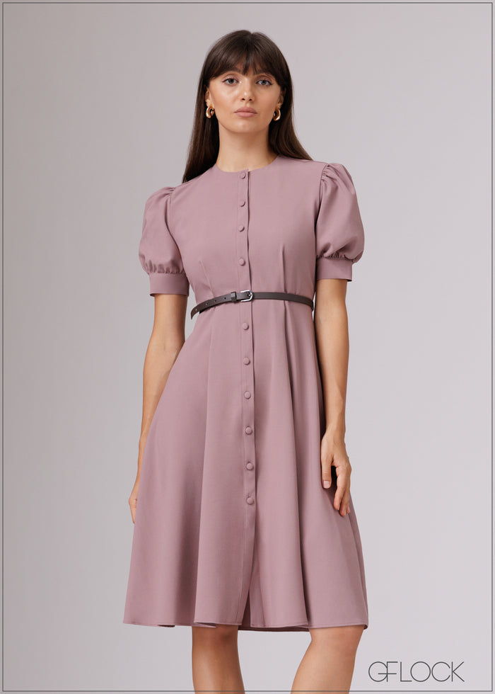 Puff Sleeve Dress - 080526
