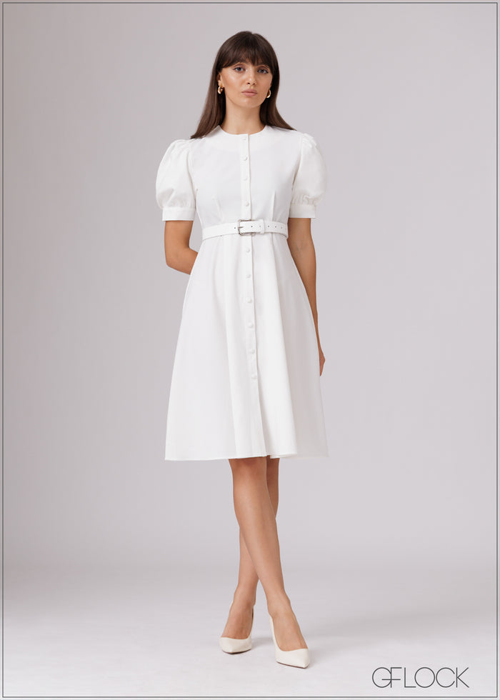 Puff Sleeve Dress - 080526
