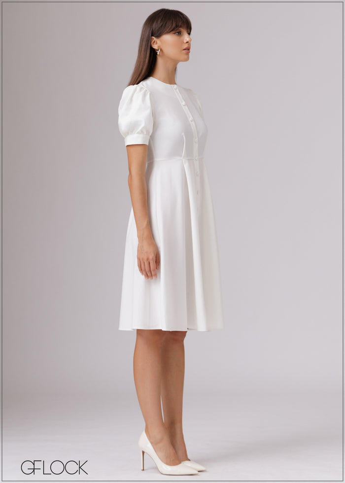 Puff Sleeve Dress - 080526
