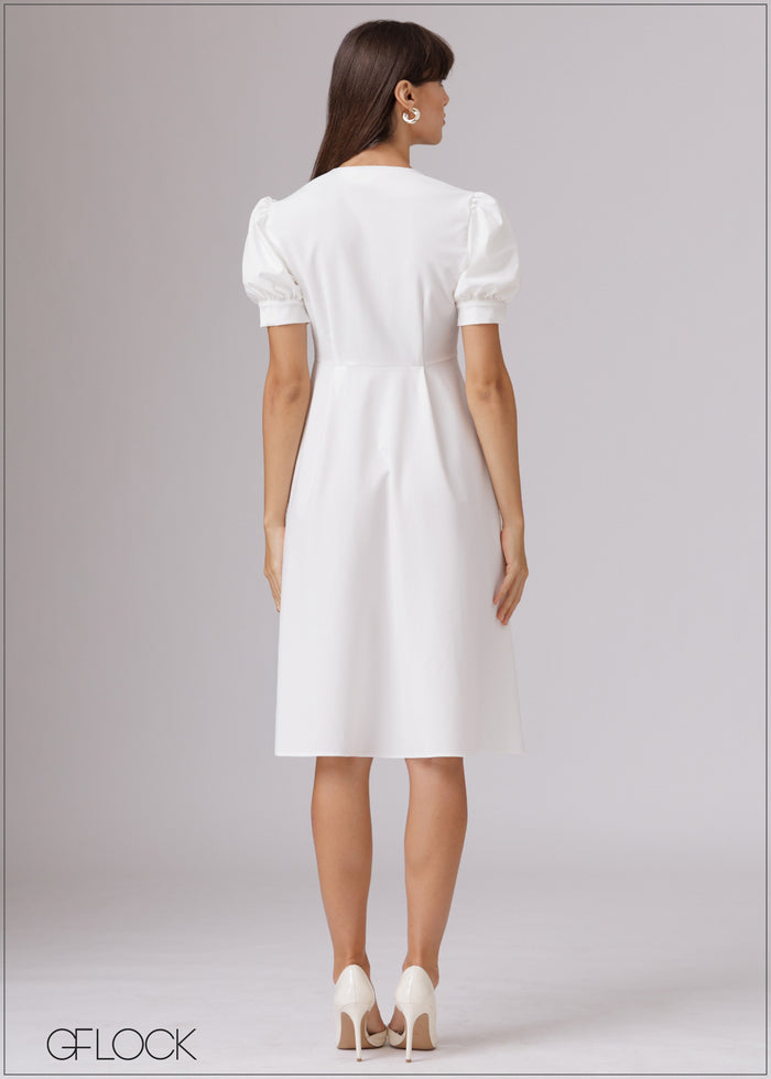 Puff Sleeve Dress - 080526