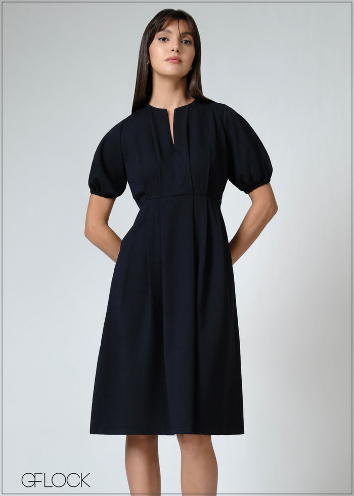 Puff Sleeve Dress - women’s dress alternate view - GFLOCK Sri Lanka