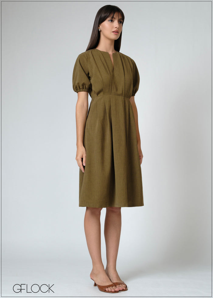 Puff Sleeve Dress - women’s dress alternate view - GFLOCK Sri Lanka
