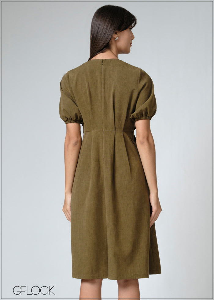 Puff Sleeve Dress - women’s dress alternate view - GFLOCK Sri Lanka