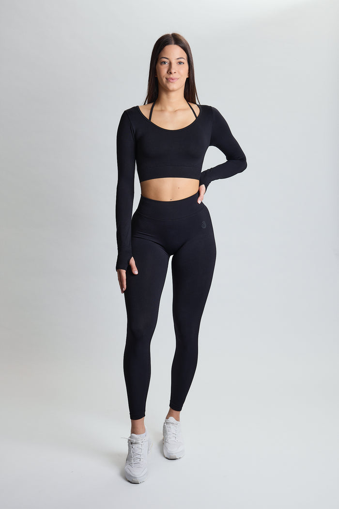 PUREFLEX CROP TOP BLACK