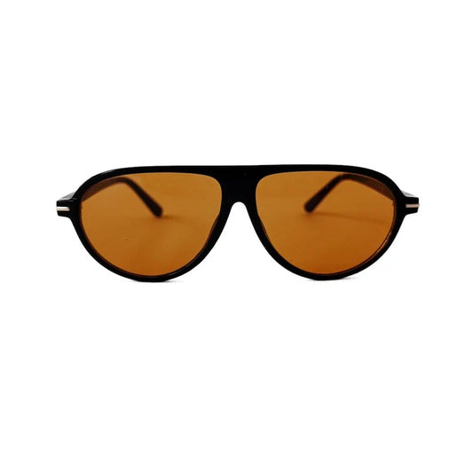 Retro Oval Flat Aviator Sunglasses