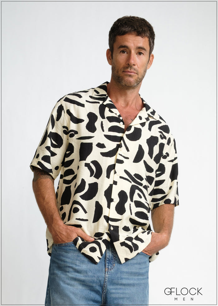 Revere Collar Short Sleeve Shirt - 260426