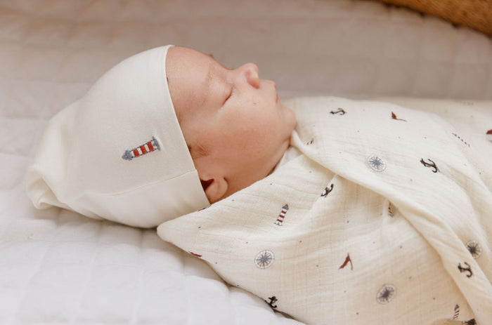 Ribbed - Embroidered Nautical Collection - Blanket