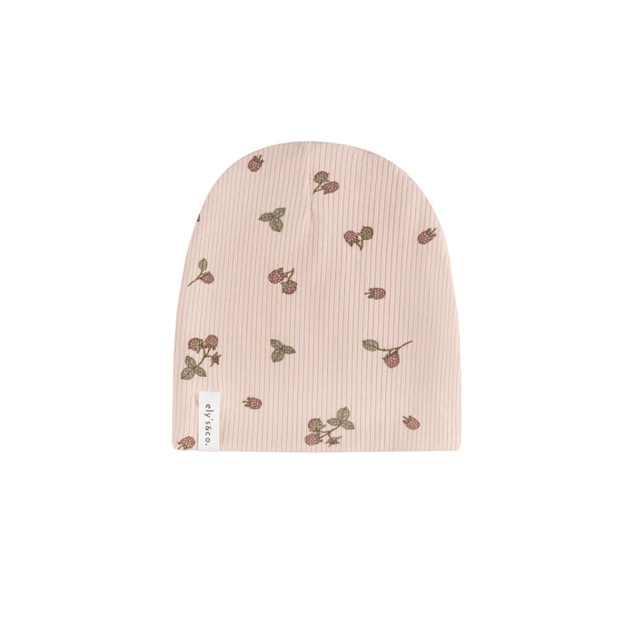 Ribbed Cotton - Raspberries Collection - Beanie