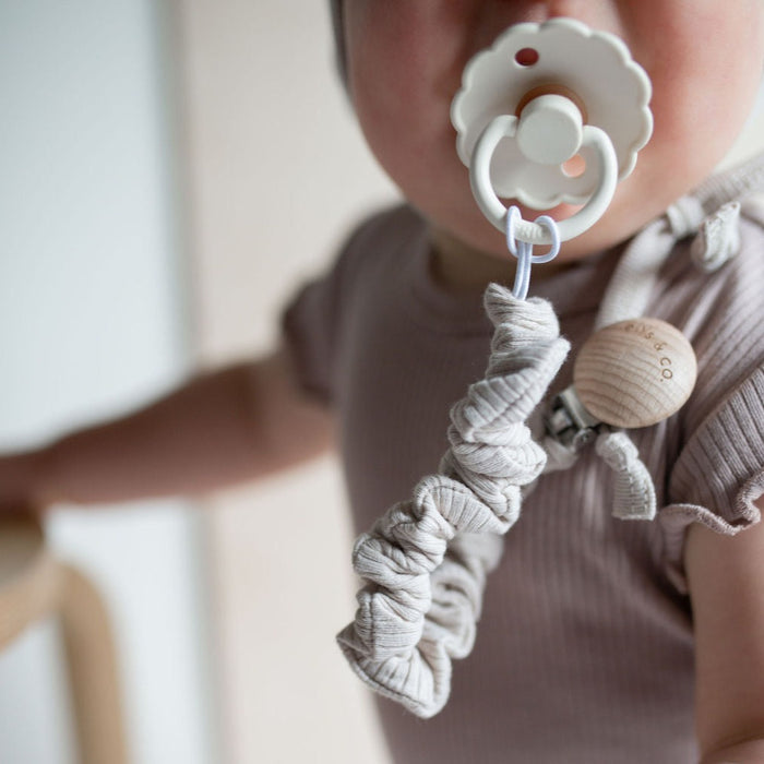 Ribbed Cotton - Solid Ribbed Collection Paci Clips