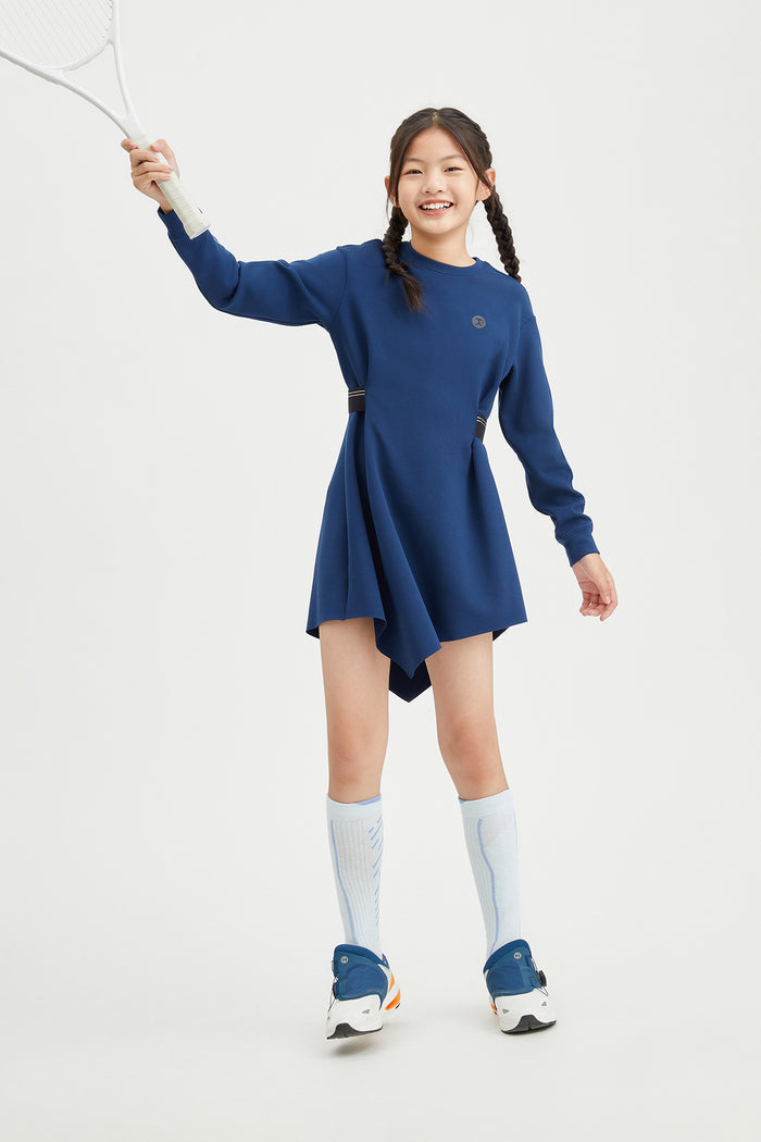 Ribbed Long-Sleeve Dress
