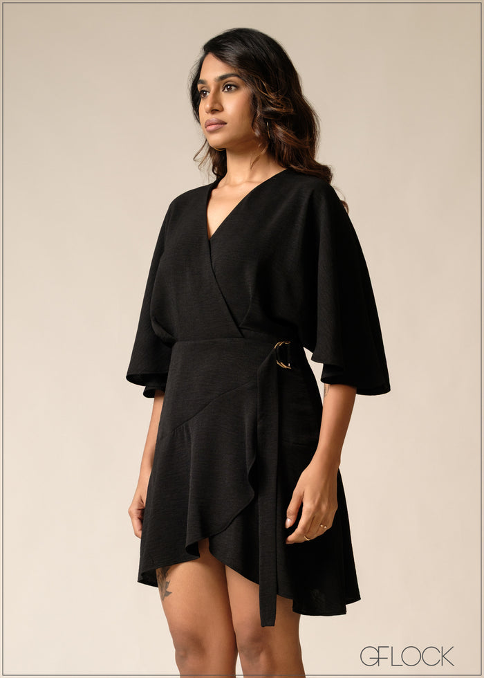 Ring Detailed Mini Dress - 300626