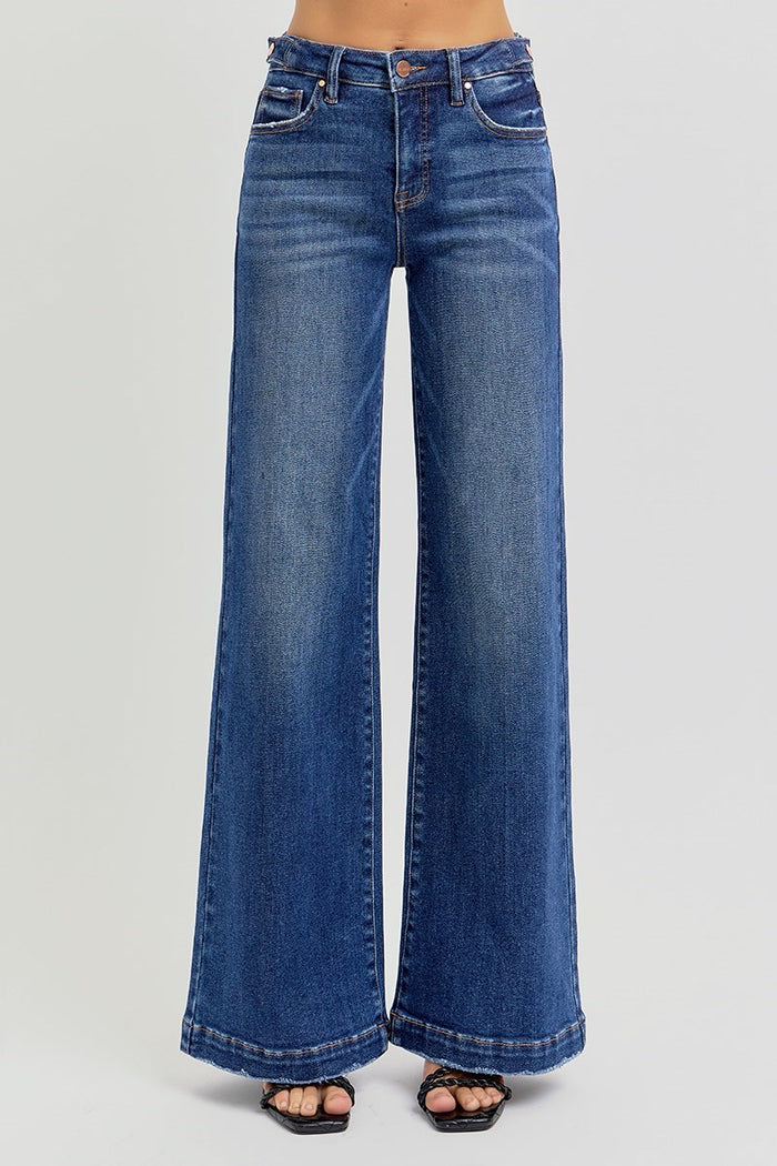 Risen Tummy Control Jeans Dark High Rise