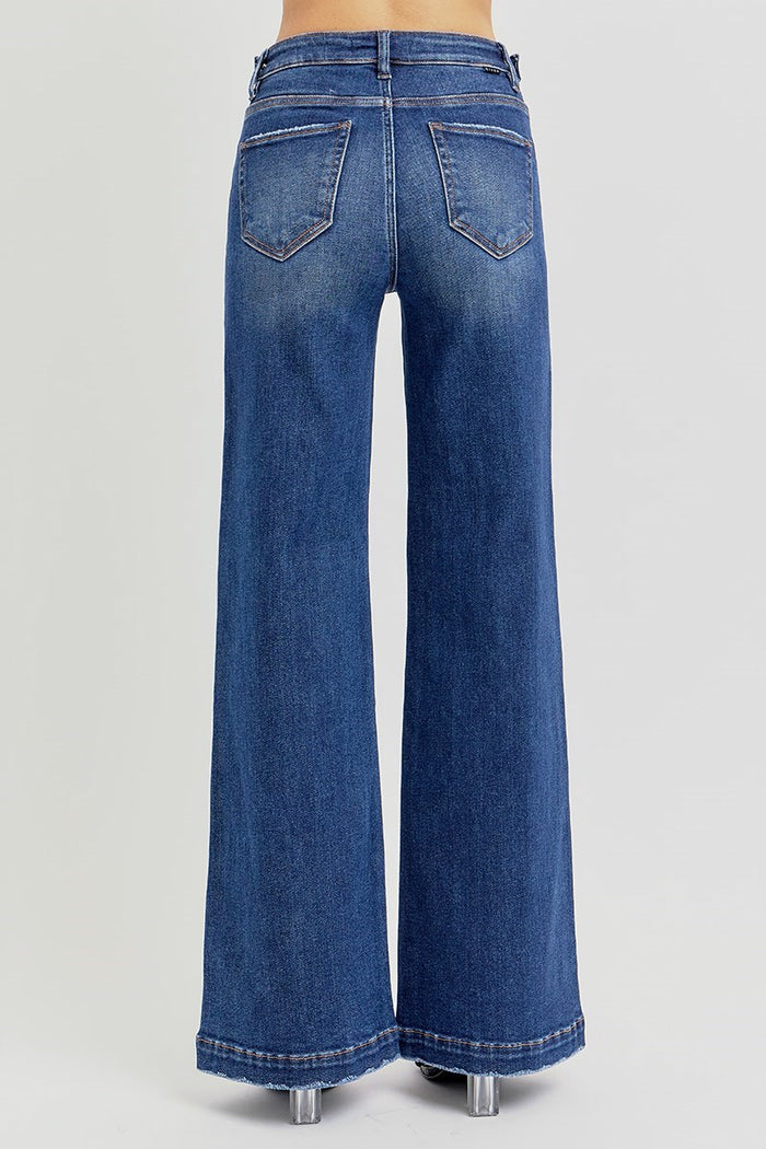 Risen Tummy Control Jeans Dark High Rise