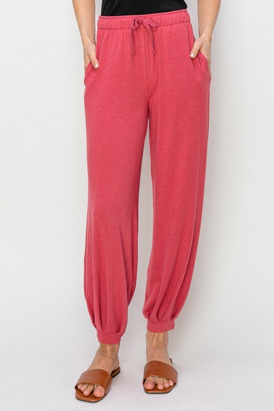 Risen Ultra Soft Wide Jogger Pants- French Rose