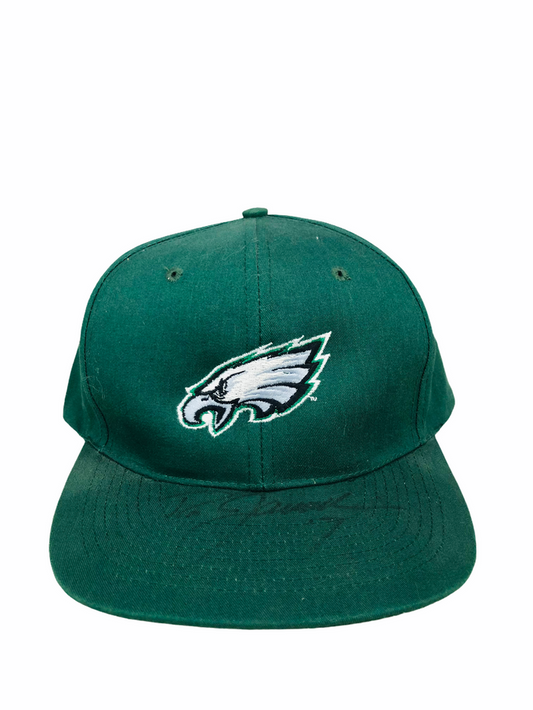 RON JAWORSKI PHILADELPHIA EAGLES VINTAGE 1990'S SIGNED TEAM NFL  SNAPBACK ADULT HAT