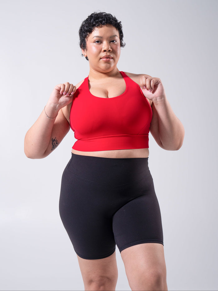Rosa Sports Bra - Lipstick Red