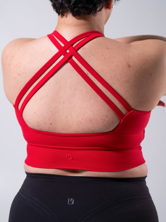 Rosa Sports Bra - Lipstick Red