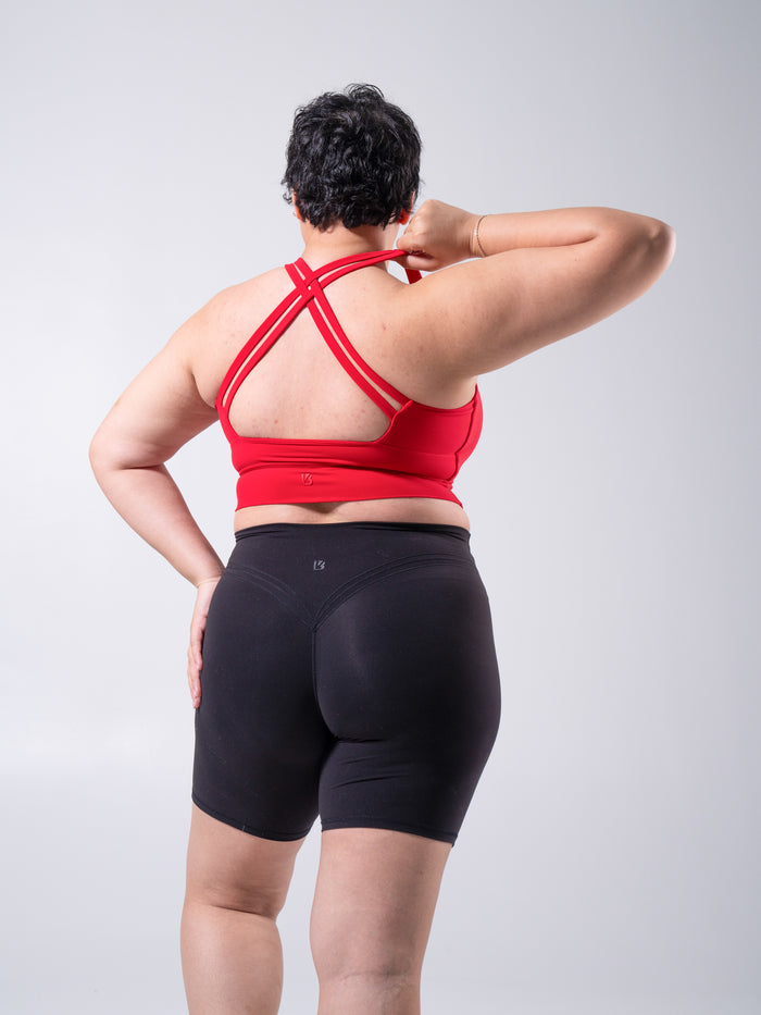 Rosa Sports Bra - Lipstick Red