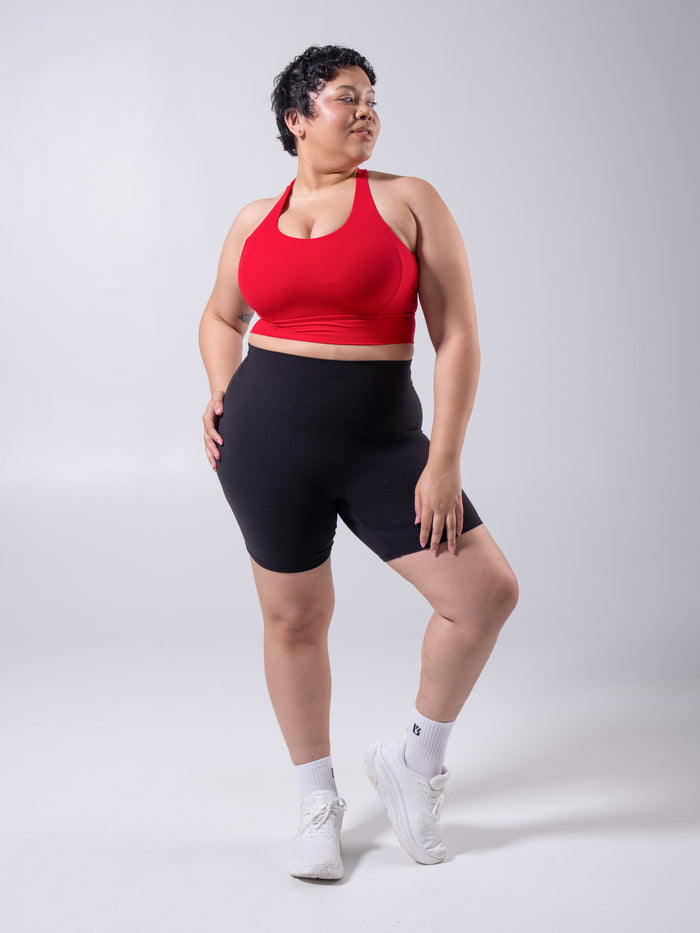 Rosa Sports Bra - Lipstick Red