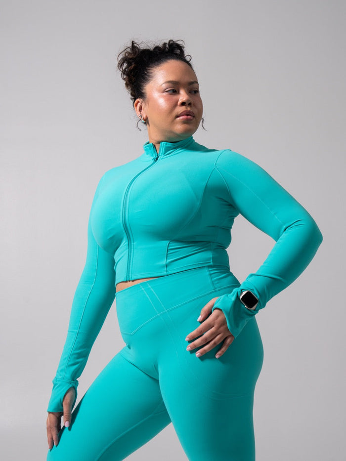 Rosa Waist Length Jacket - Teal Me Later