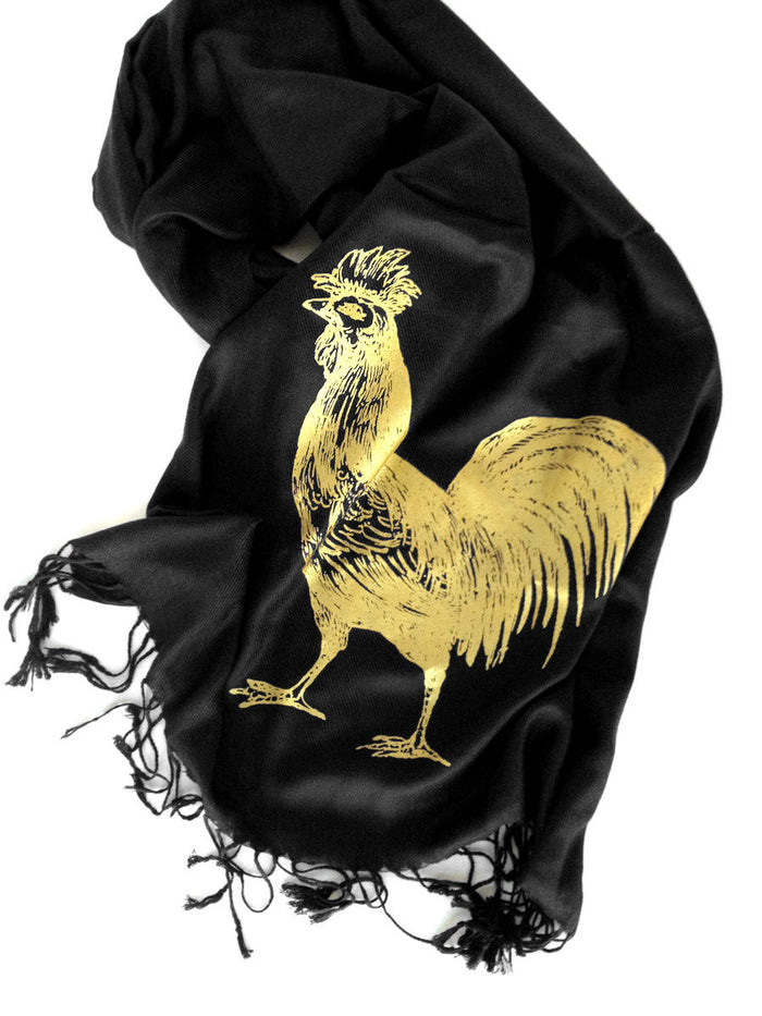 Gold ink on black