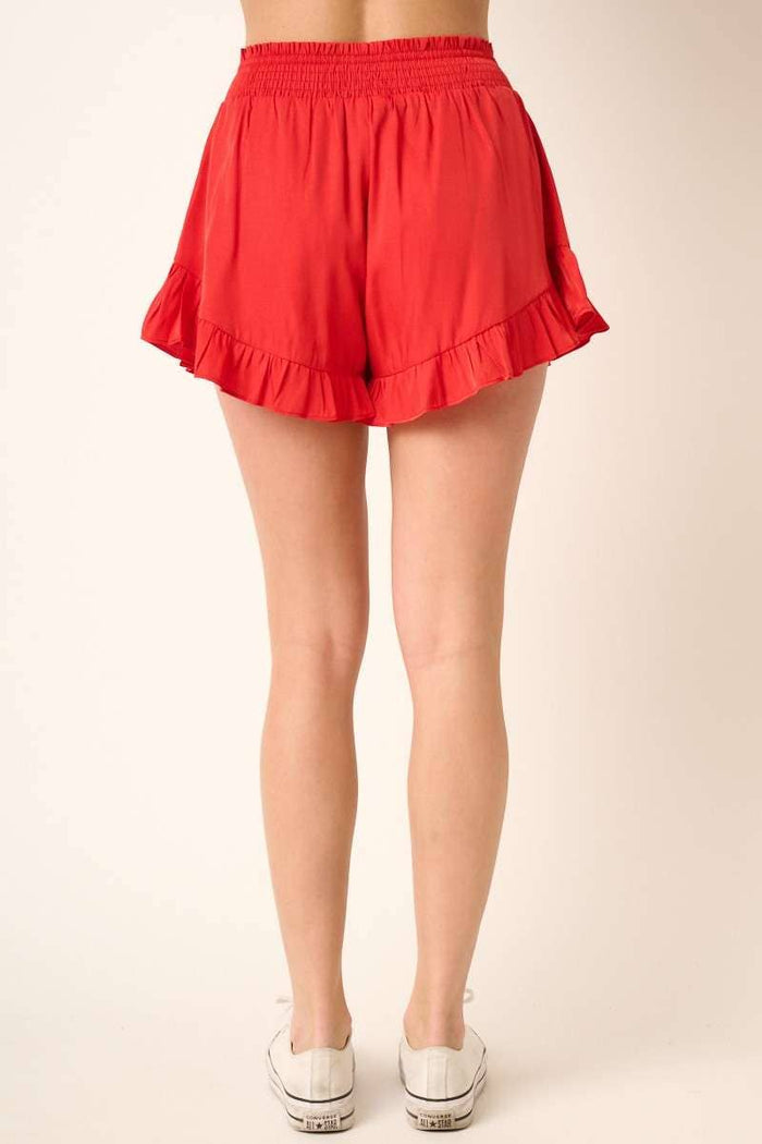 RUFFLE DETAIL SHORTS