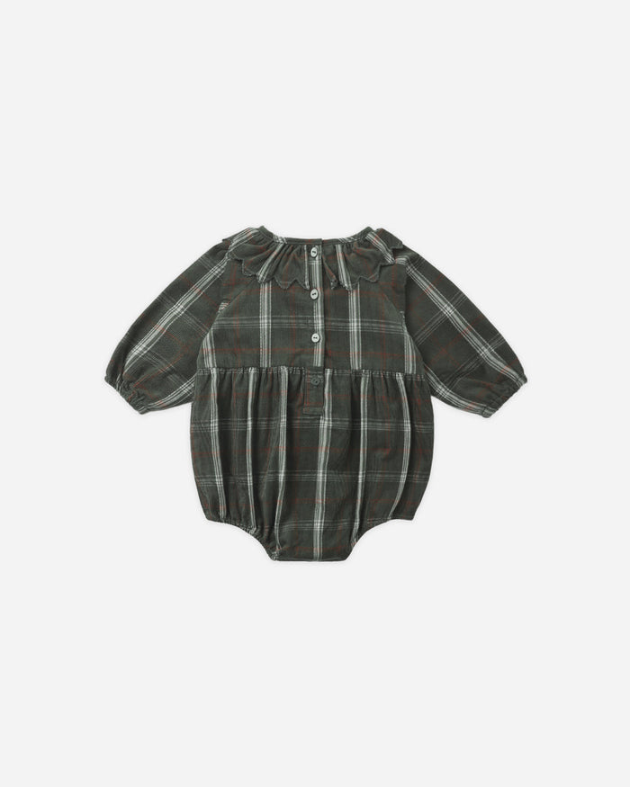 Rylee + Cru Freya Romper in Holiday Plaid