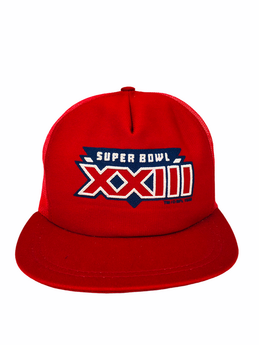SAN FRANCISCO 49ERS CINCINNATI BENGALS SUPER BOWL XXIII VINTAGE 1989 MESH SNAPBACK ADULT HAT