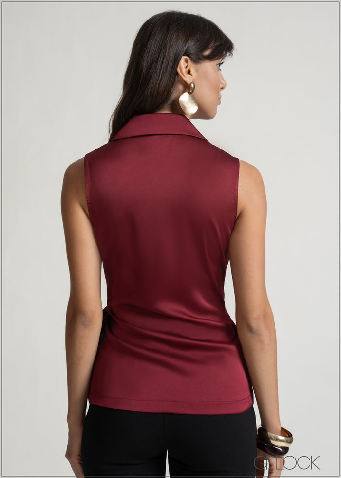 Satin Wrap Top - 150526