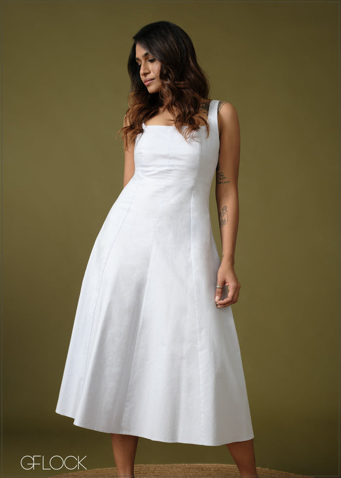 Seam Detail Midi Dress - 100726