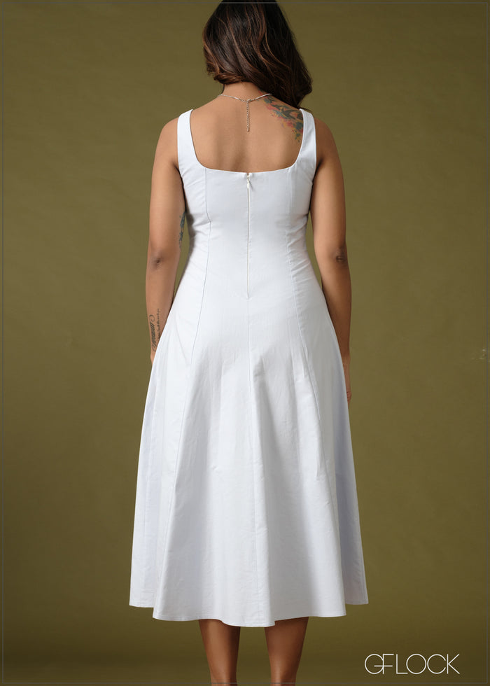 Seam Detail Midi Dress - 100726