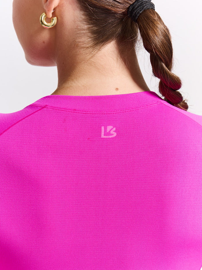 Seamless Long Sleeve Baby Tee - Hard Candy
