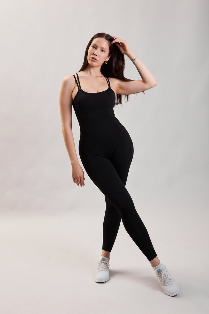SELENE CROSSBACK ONESIE BLACK