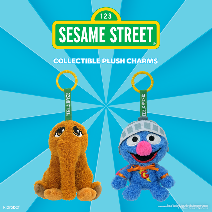 Sesame Street - Mr. Snuffleupagus and Super Grover Plush Charm Bundle on Kidrobot.com