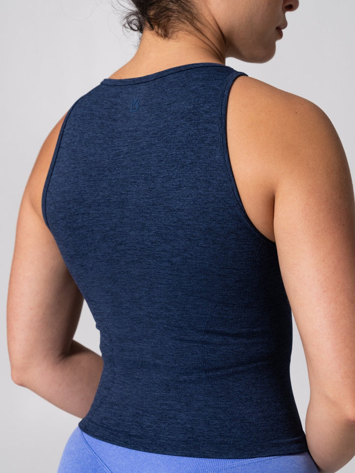 Shape Seamless Hip Tank - Heather Baked Blue