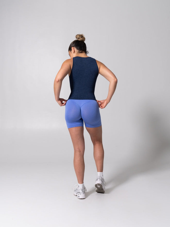 Shape Seamless Hip Tank - Heather Baked Blue