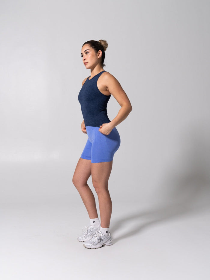 Shape Seamless Hip Tank - Heather Baked Blue