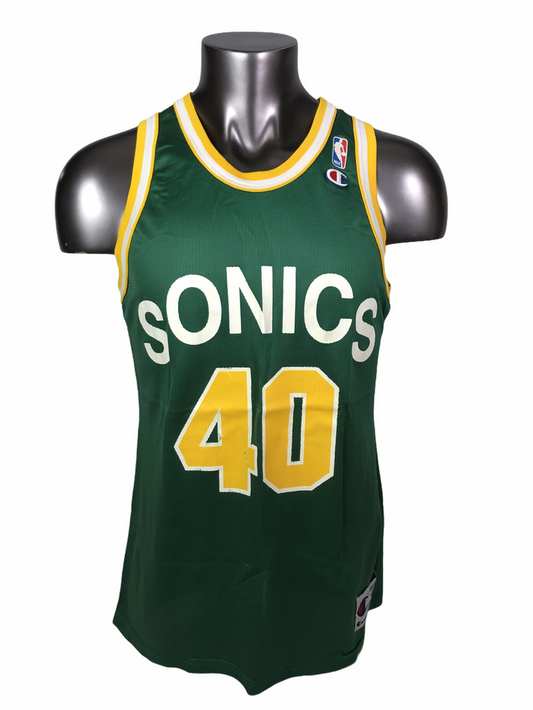 SHAWN KEMP SEATTLE SUPERSONICS VINTAGE 1990'S CHAMPION JERSEY ADULT 44