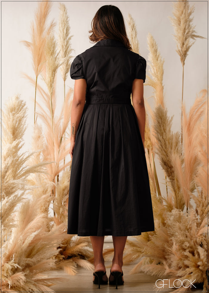Shirt Collar Button Down Dress - women’s dress alternate view - GFLOCK Sri Lanka