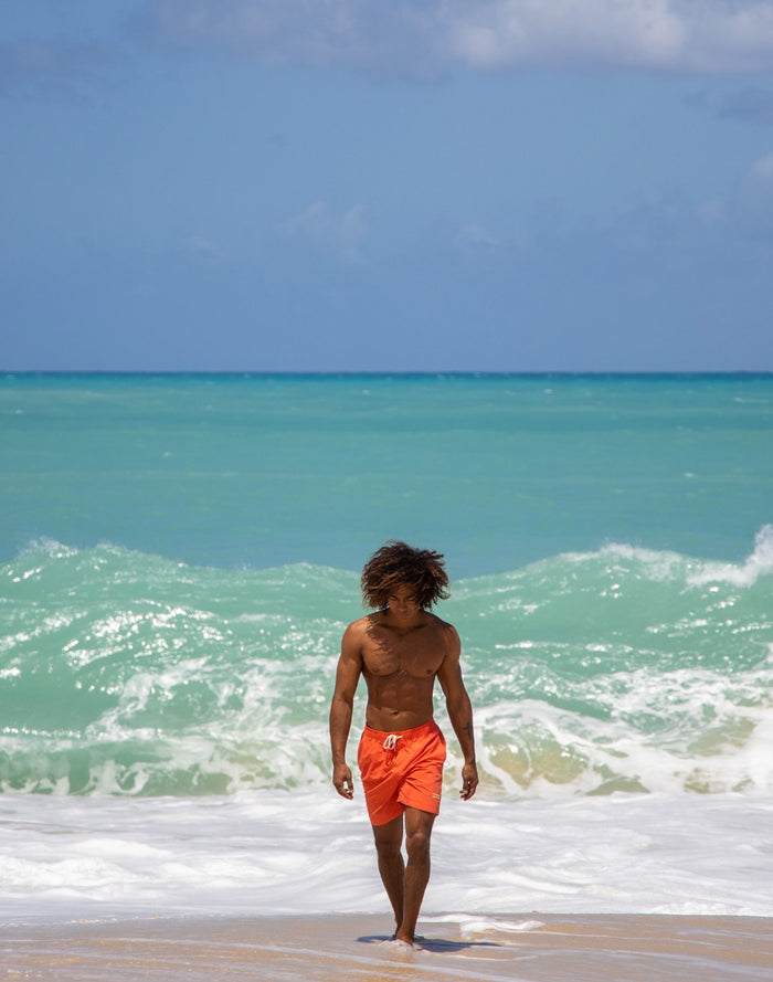 short de bain homme pako orange PULLIN en polyamide